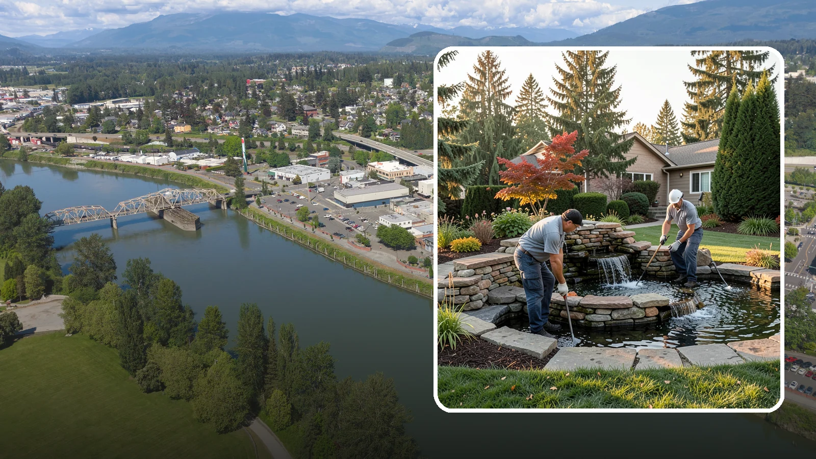 Water Feature Maintenance in Mount Vernon, Skagit County, WA - We keep ponds, fountains, and bubbling features clean, balanced, and running smoothly through every Northwest season.