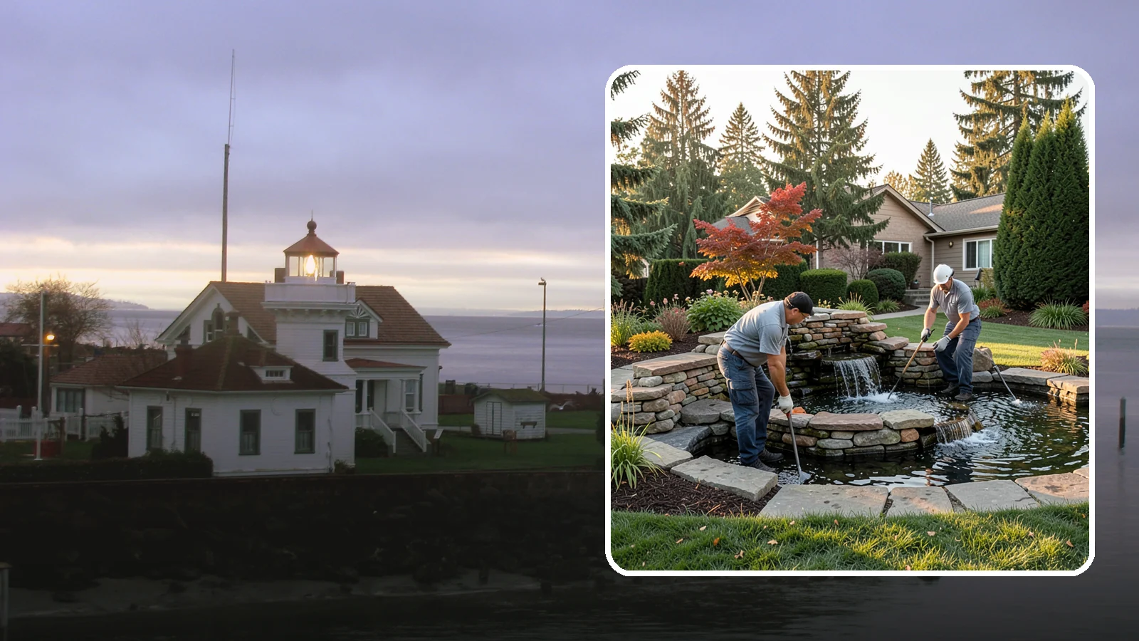 Water Feature Maintenance in Mukilteo, Snohomish County, WA - We keep ponds, fountains, and bubbling features clean, balanced, and running smoothly through every Northwest season.