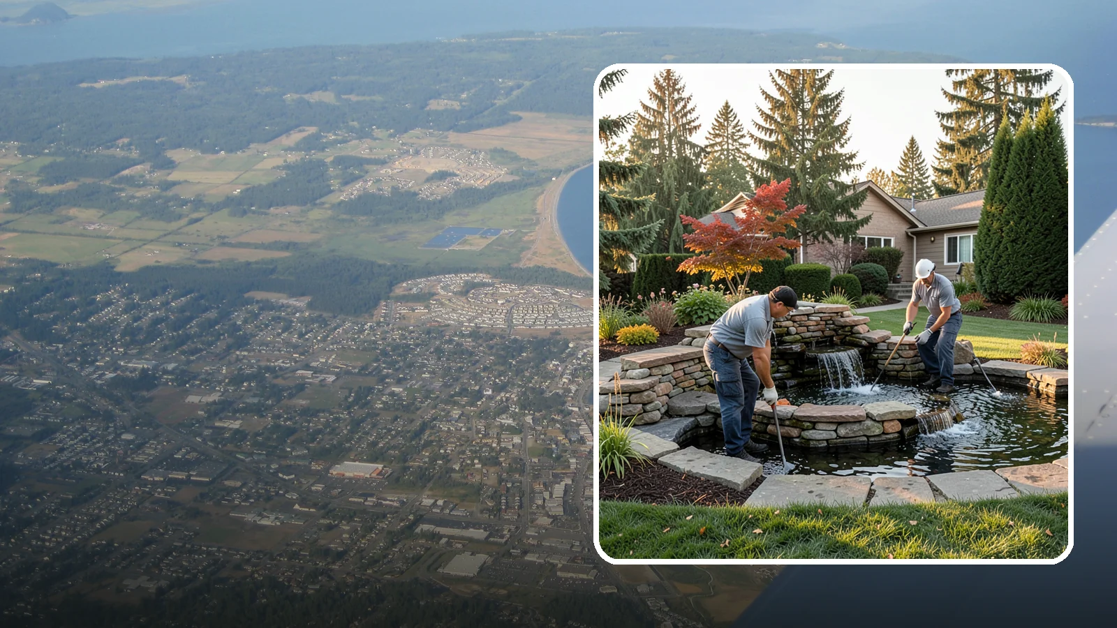 Water Feature Maintenance in Oak Harbor, Island County, WA - We keep ponds, fountains, and bubbling features clean, balanced, and running smoothly through every Northwest season.