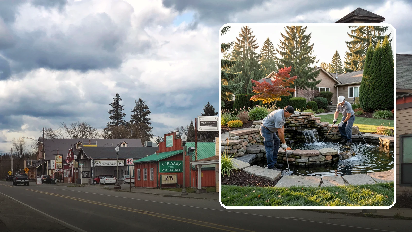 Water Feature Maintenance in Roy, Pierce County, WA - We keep ponds, fountains, and bubbling features clean, balanced, and running smoothly through every Northwest season.