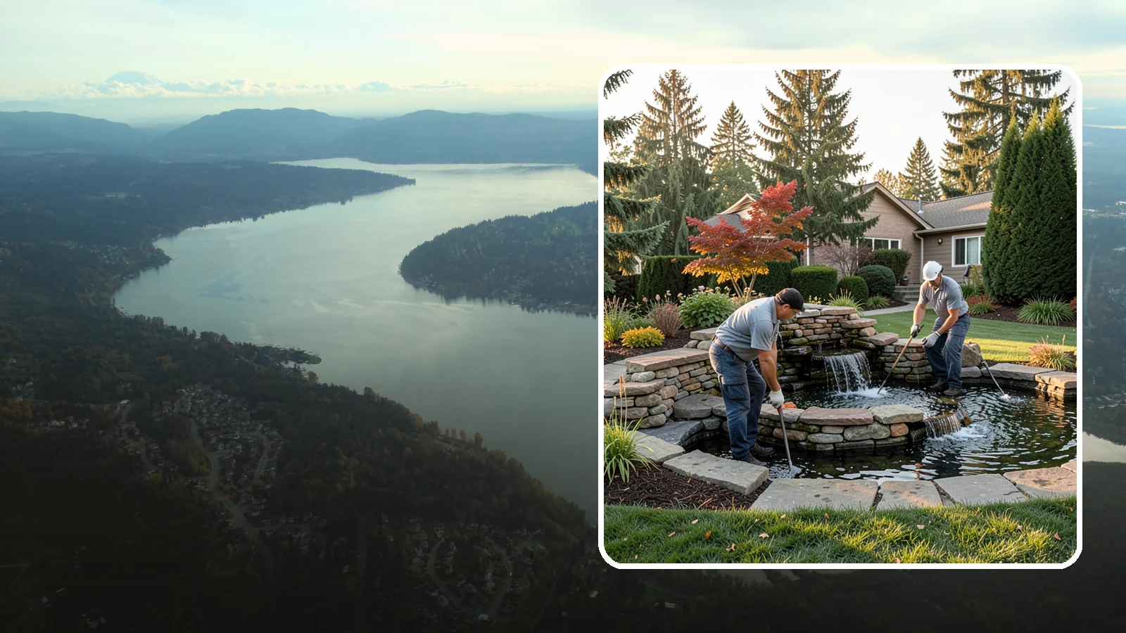 Water Feature Maintenance in Sammamish, King County, WA - We keep ponds, fountains, and bubbling features clean, balanced, and running smoothly through every Northwest season.
