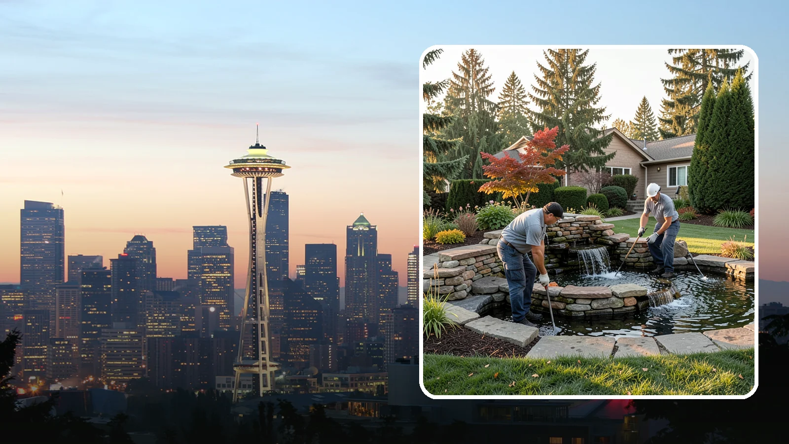 Water Feature Maintenance in Seattle, King County, WA - We keep ponds, fountains, and bubbling features clean, balanced, and running smoothly through every Northwest season.