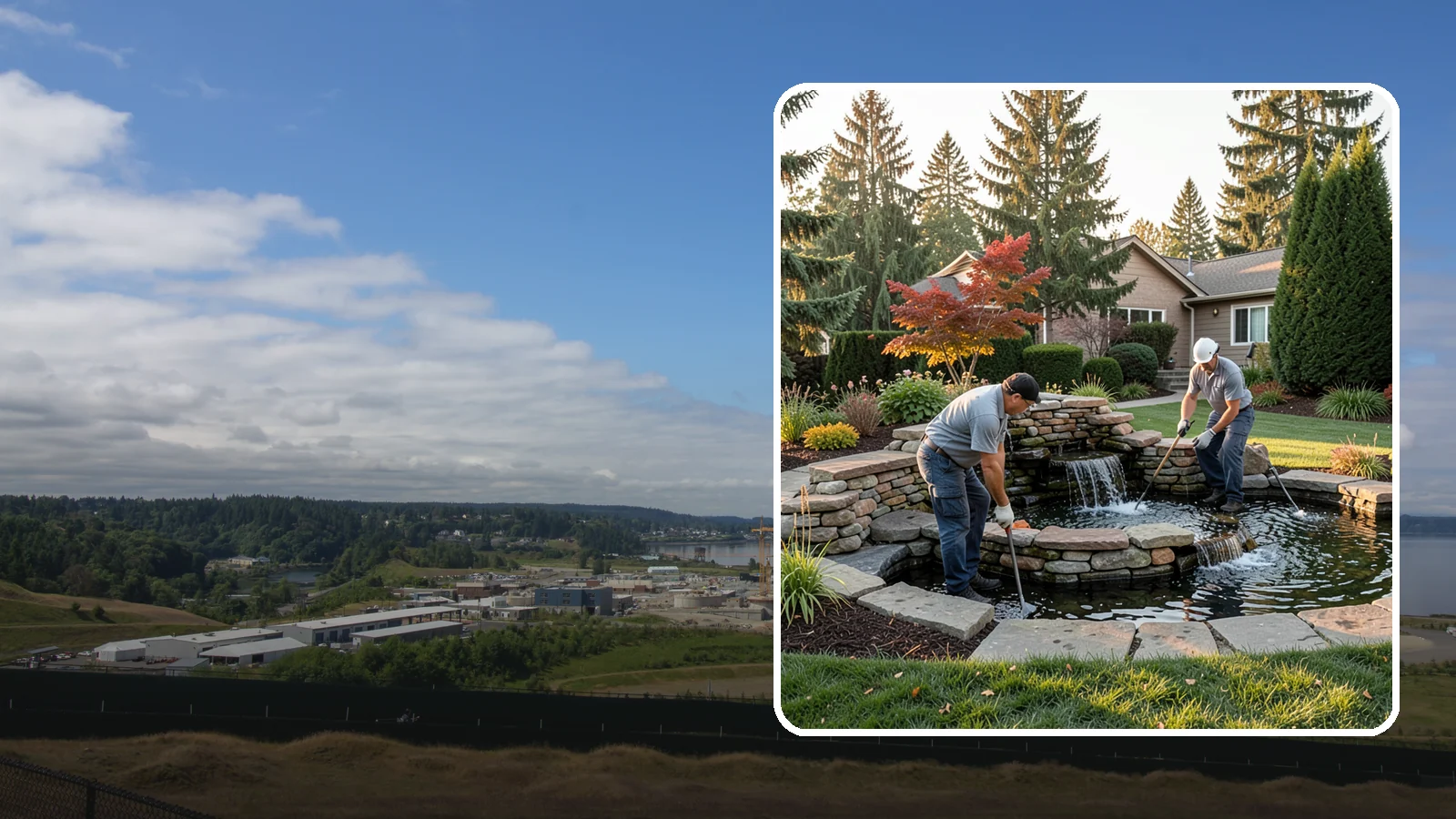 Water Feature Maintenance in University Place, Pierce County, WA - We keep ponds, fountains, and bubbling features clean, balanced, and running smoothly through every Northwest season.
