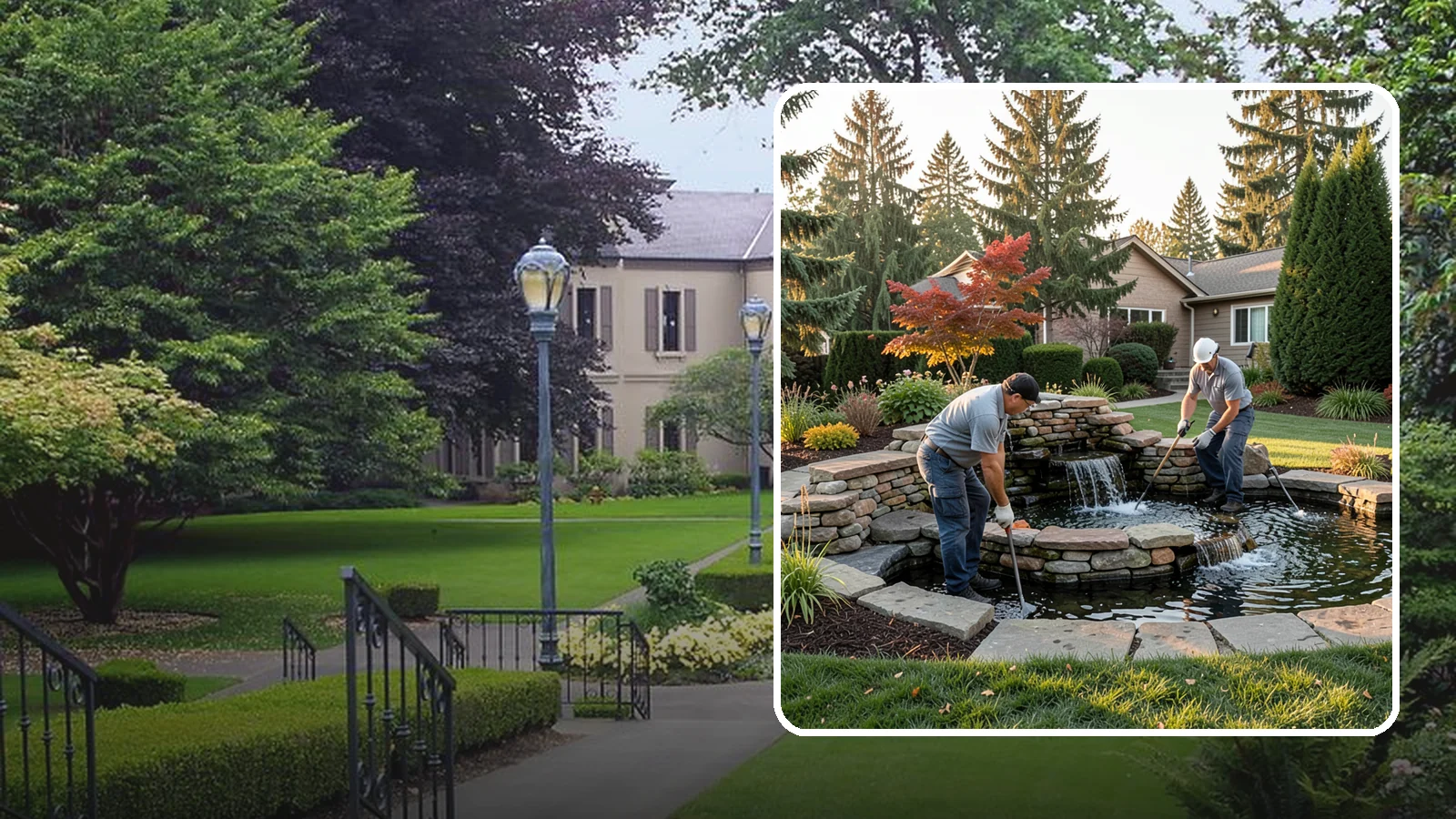 Water Feature Maintenance in Woodinville, King County, WA - We keep ponds, fountains, and bubbling features clean, balanced, and running smoothly through every Northwest season.