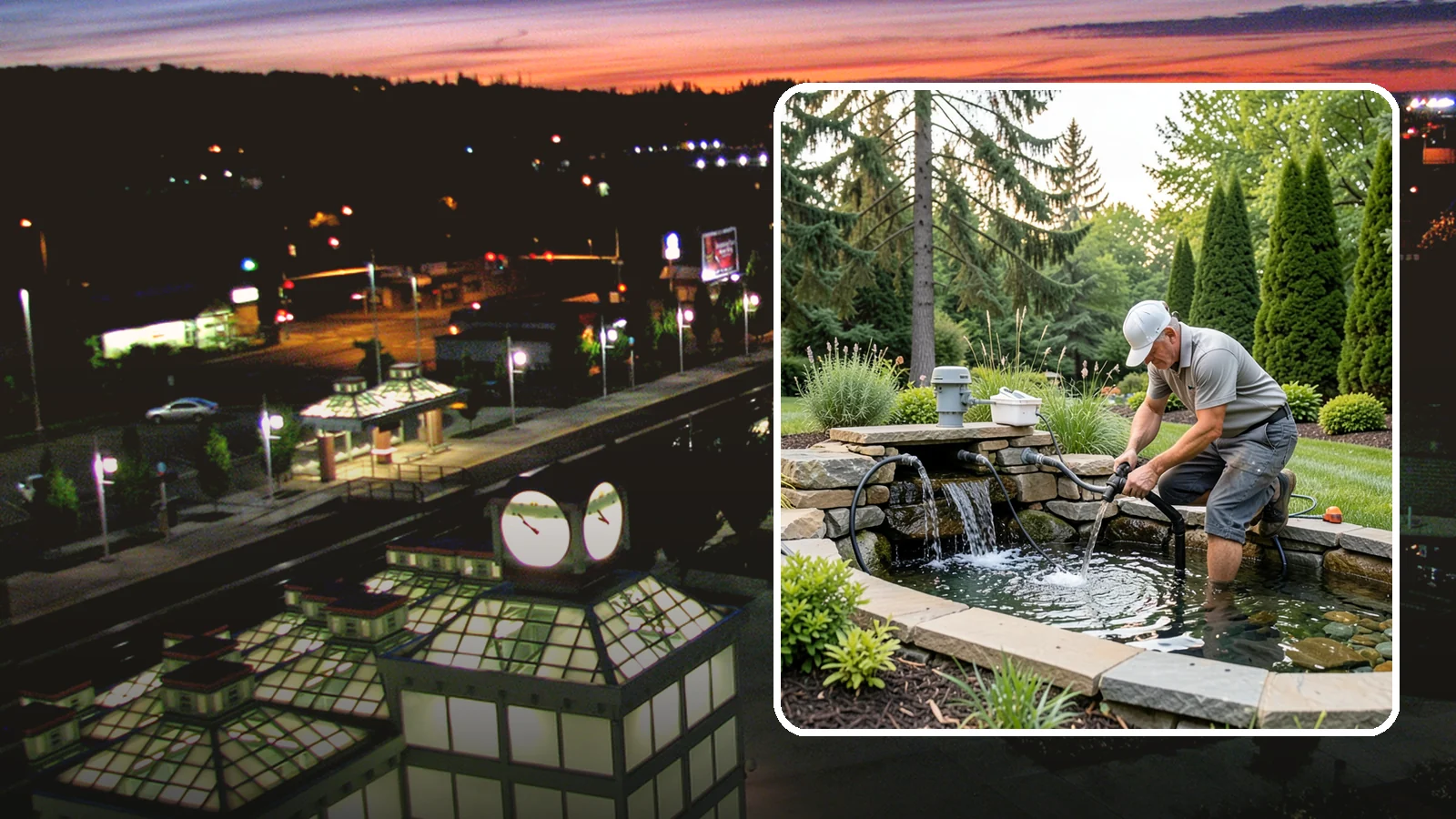 Water Feature Repair in Auburn, King County, WA - Repair of pumps, leaks, plumbing, and liners to get your water feature running clear and reliably again.