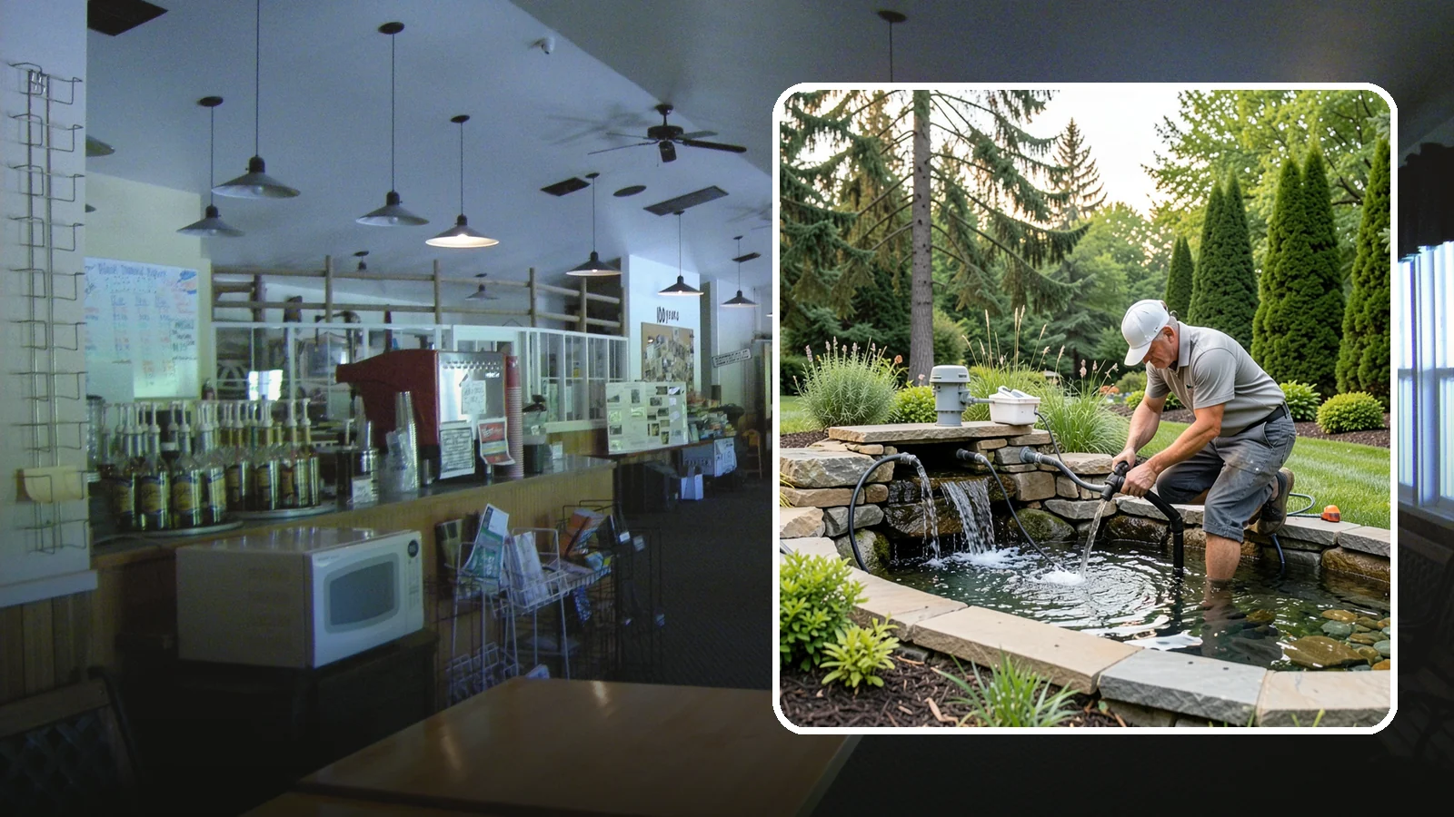 Water Feature Repair in Black Diamond, King County, WA - Repair of pumps, leaks, plumbing, and liners to get your water feature running clear and reliably again.