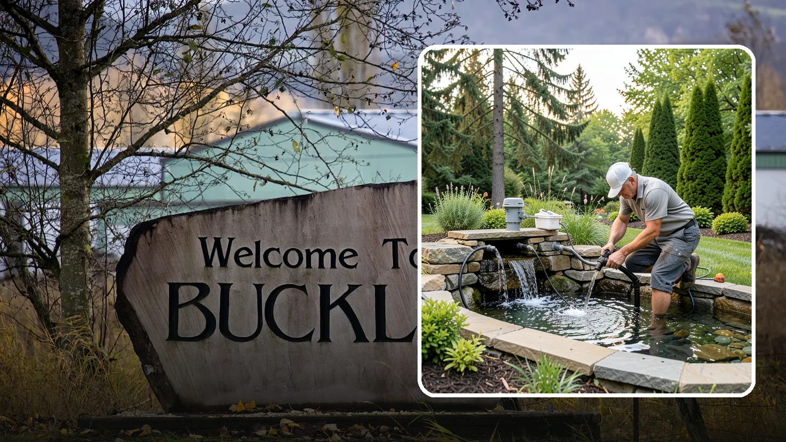 Water Feature Repair in Buckley, Pierce County, WA - Repair of pumps, leaks, plumbing, and liners to get your water feature running clear and reliably again.