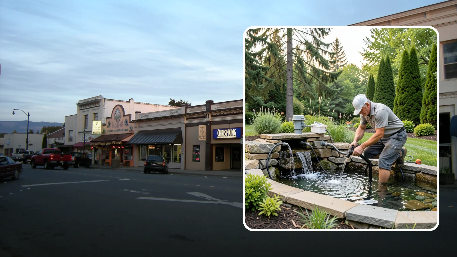 Water Feature Repair in Burlington, Skagit County, WA - Repair of pumps, leaks, plumbing, and liners to get your water feature running clear and reliably again.