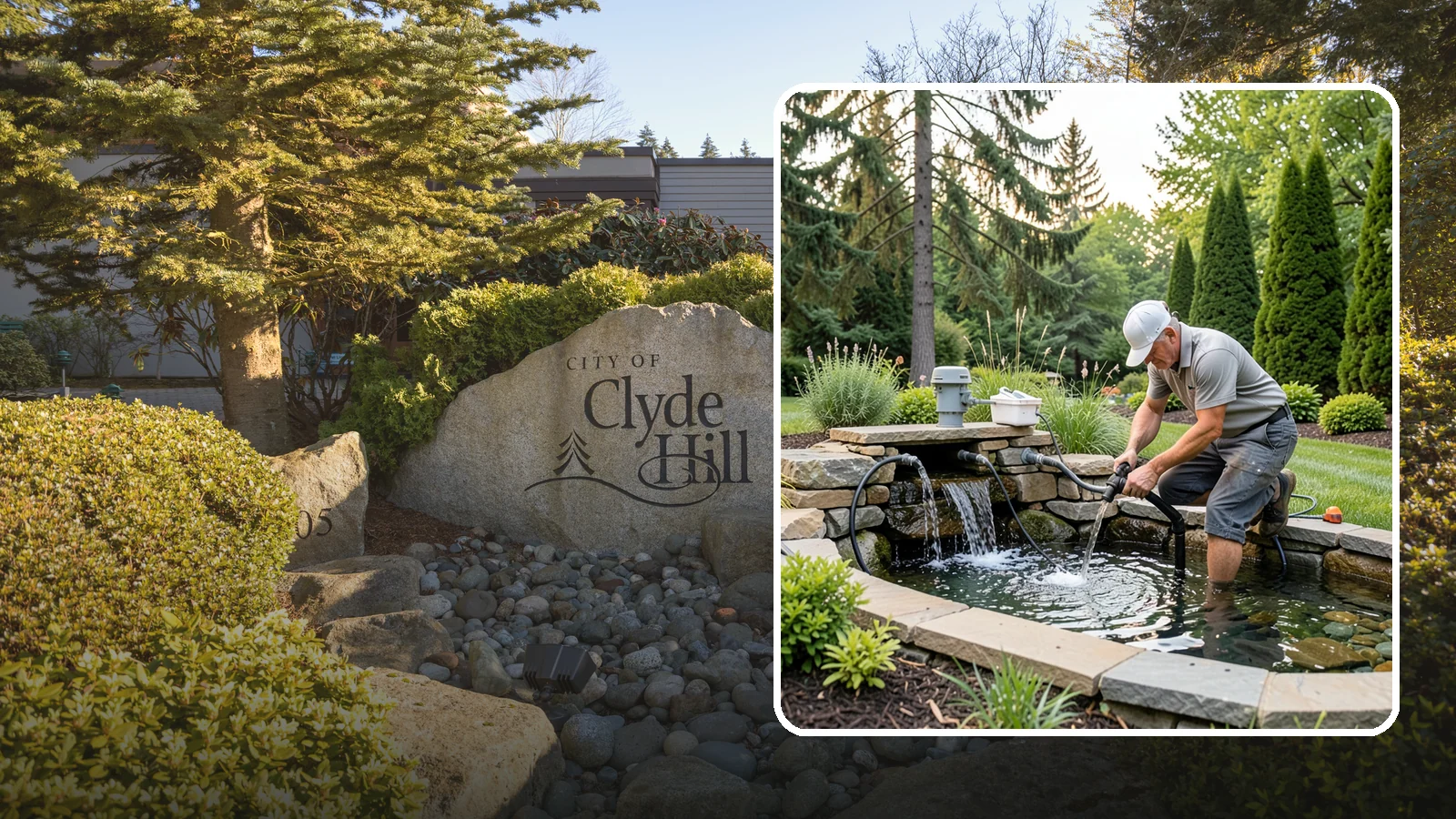 Water Feature Repair in Clyde Hill, King County, WA - Repair of pumps, leaks, plumbing, and liners to get your water feature running clear and reliably again.