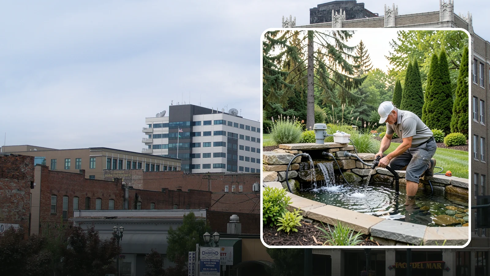 Water Feature Repair in Everett, Snohomish County, WA - Repair of pumps, leaks, plumbing, and liners to get your water feature running clear and reliably again.