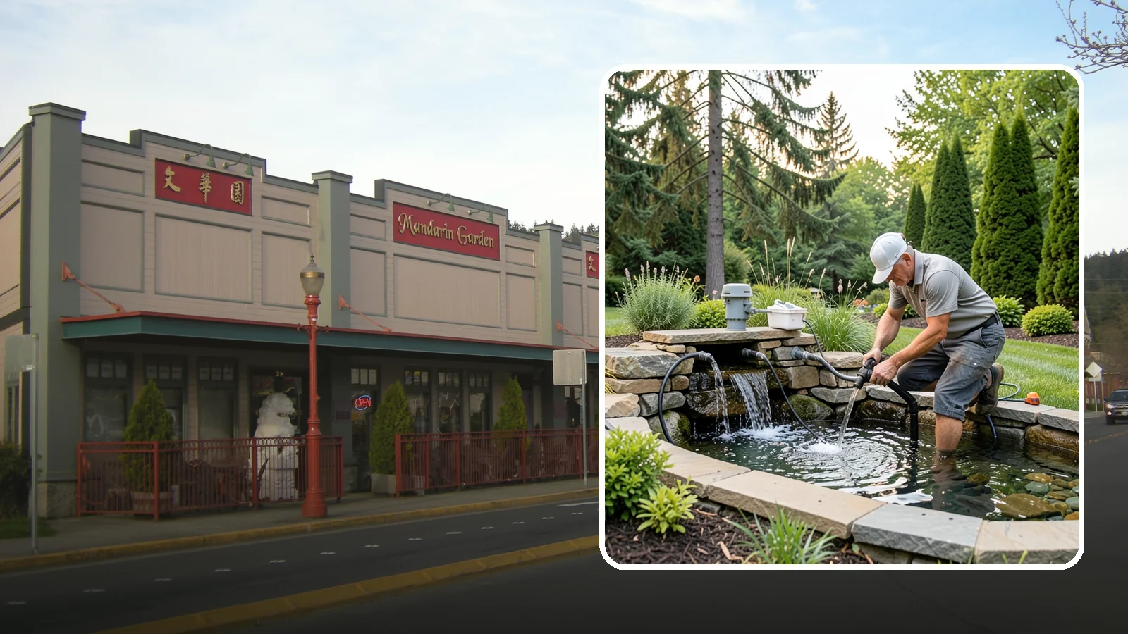 Water Feature Repair in Issaquah, King County, WA - Repair of pumps, leaks, plumbing, and liners to get your water feature running clear and reliably again.