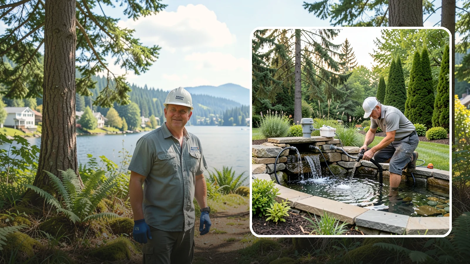 Water Feature Repair in Milton, King County, WA - Repair of pumps, leaks, plumbing, and liners to get your water feature running clear and reliably again.
