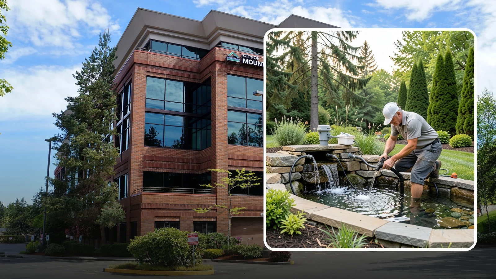 Water Feature Repair in Mountlake Terrace, Snohomish County, WA - Repair of pumps, leaks, plumbing, and liners to get your water feature running clear and reliably again.