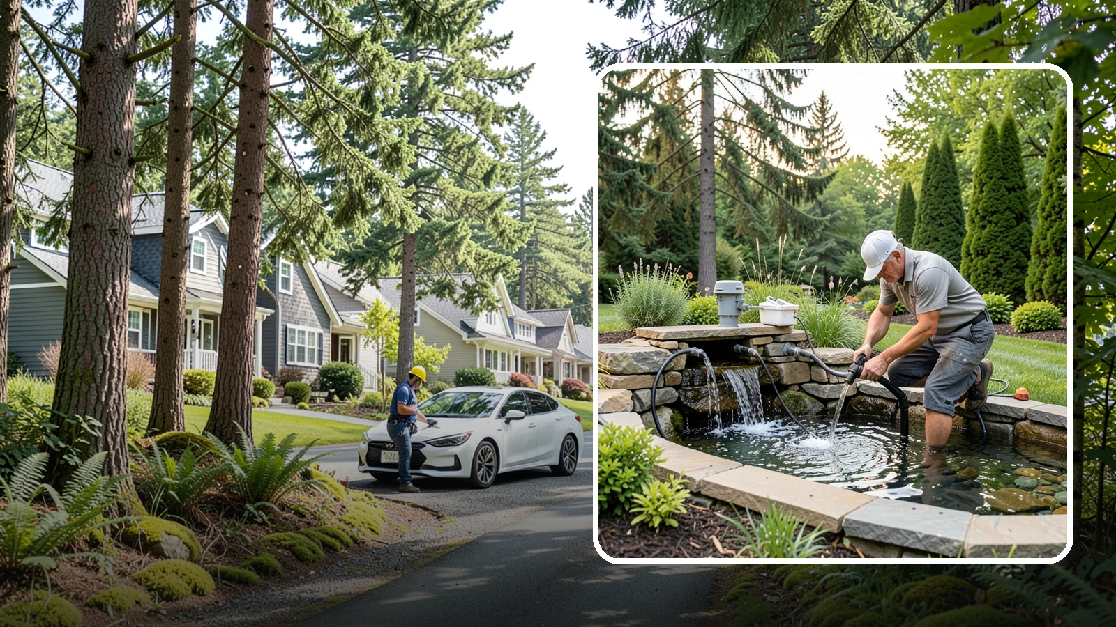 Water Feature Repair in Normandy Park, King County, WA - Repair of pumps, leaks, plumbing, and liners to get your water feature running clear and reliably again.