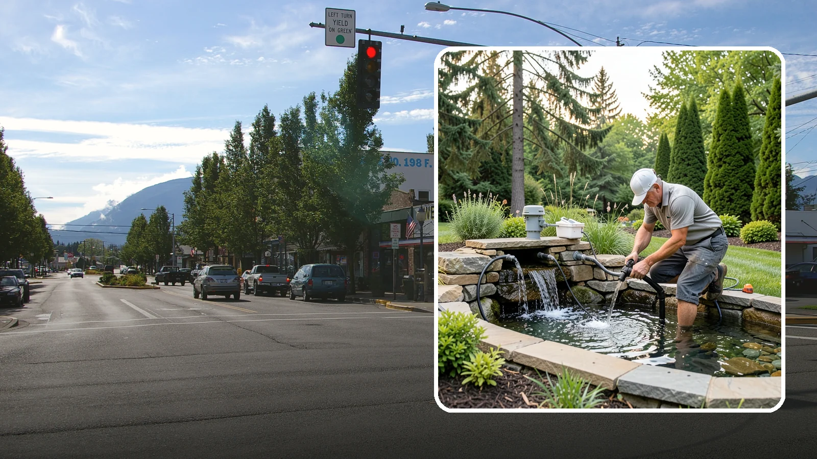 Water Feature Repair in North Bend, King County, WA - Repair of pumps, leaks, plumbing, and liners to get your water feature running clear and reliably again.