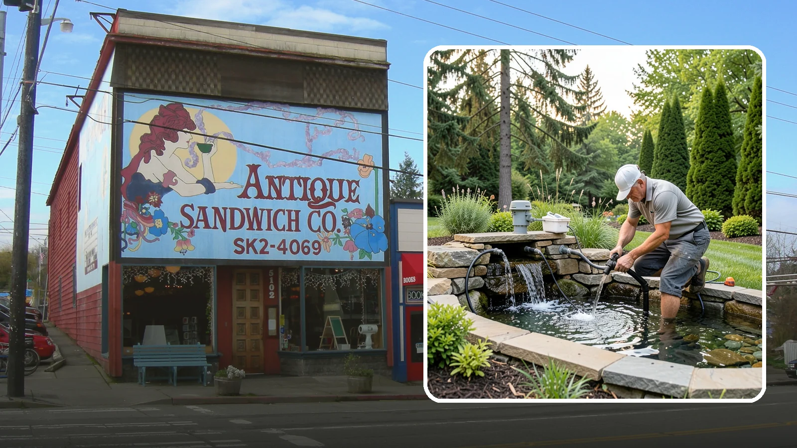 Water Feature Repair in Ruston, Pierce County, WA - Repair of pumps, leaks, plumbing, and liners to get your water feature running clear and reliably again.