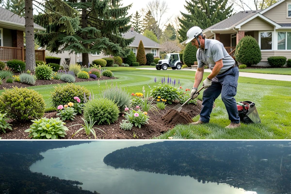 Water Feature Repair in Sammamish, King County, WA - Repairs done spring through fall while features run.