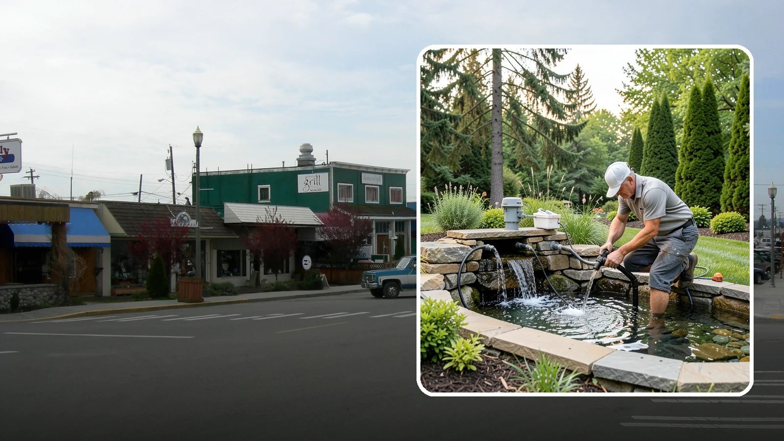 Water Feature Repair in Stanwood, Snohomish County, WA - Repair of pumps, leaks, plumbing, and liners to get your water feature running clear and reliably again.