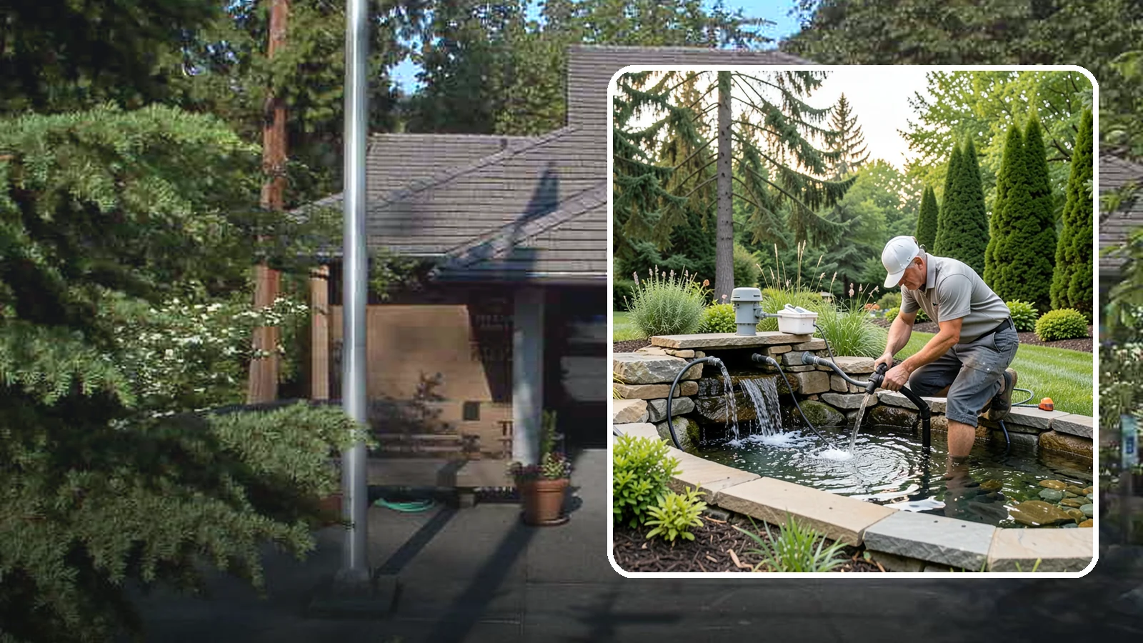Water Feature Repair in Yarrow Point, King County, WA - Repair of pumps, leaks, plumbing, and liners to get your water feature running clear and reliably again.