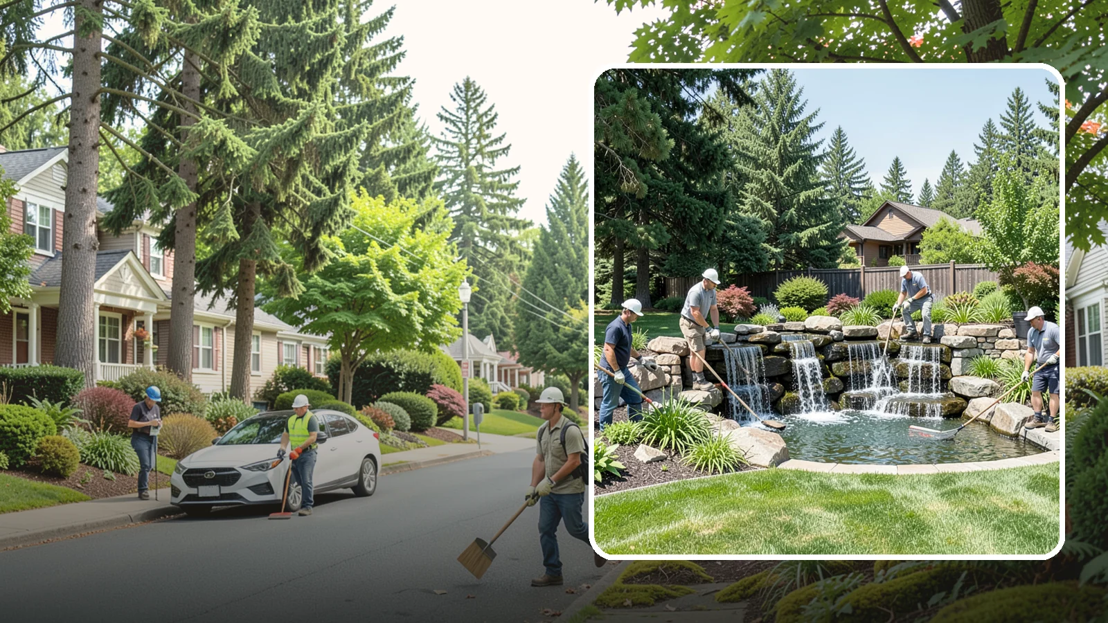 Waterfall Installation in Beaux Arts Village, King County, WA - Natural-looking waterfalls that add the sight and sound of cascading water to your landscape.