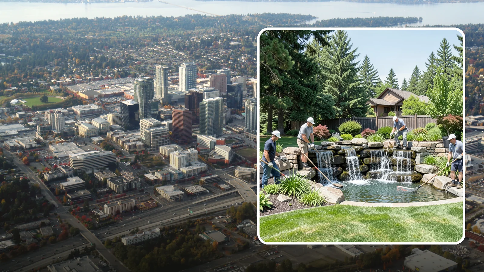 Waterfall Installation in Bellevue, King County, WA - Natural-looking waterfalls that add the sight and sound of cascading water to your landscape.