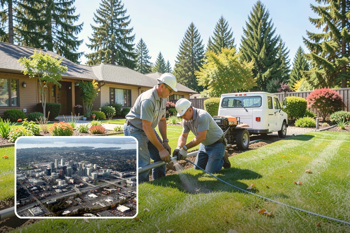 Waterfall Installation in Bellevue, King County, WA - The sight and sound of cascading water