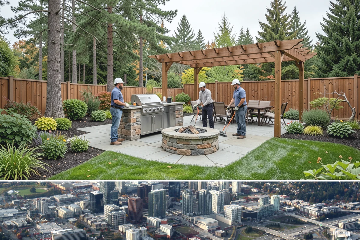 Waterfall Installation in Bellevue, King County, WA - Best built spring through fall.