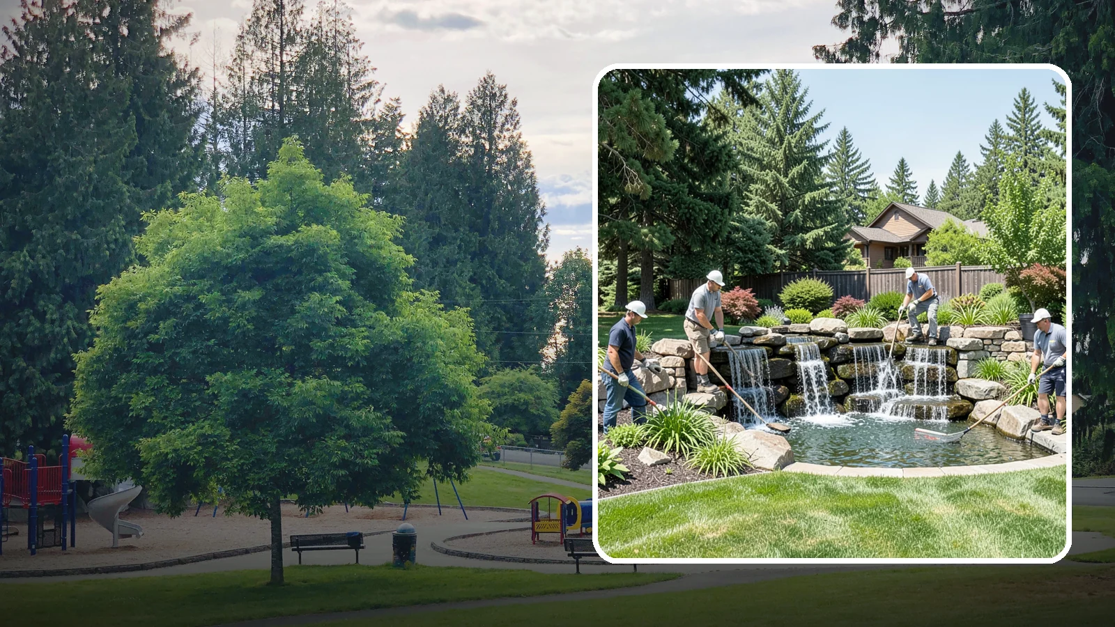 Waterfall Installation in Bonney Lake, Pierce County, WA - Natural-looking waterfalls that add the sight and sound of cascading water to your landscape.