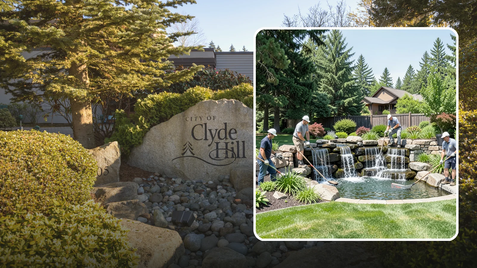 Waterfall Installation in Clyde Hill, King County, WA - Natural-looking waterfalls that add the sight and sound of cascading water to your landscape.