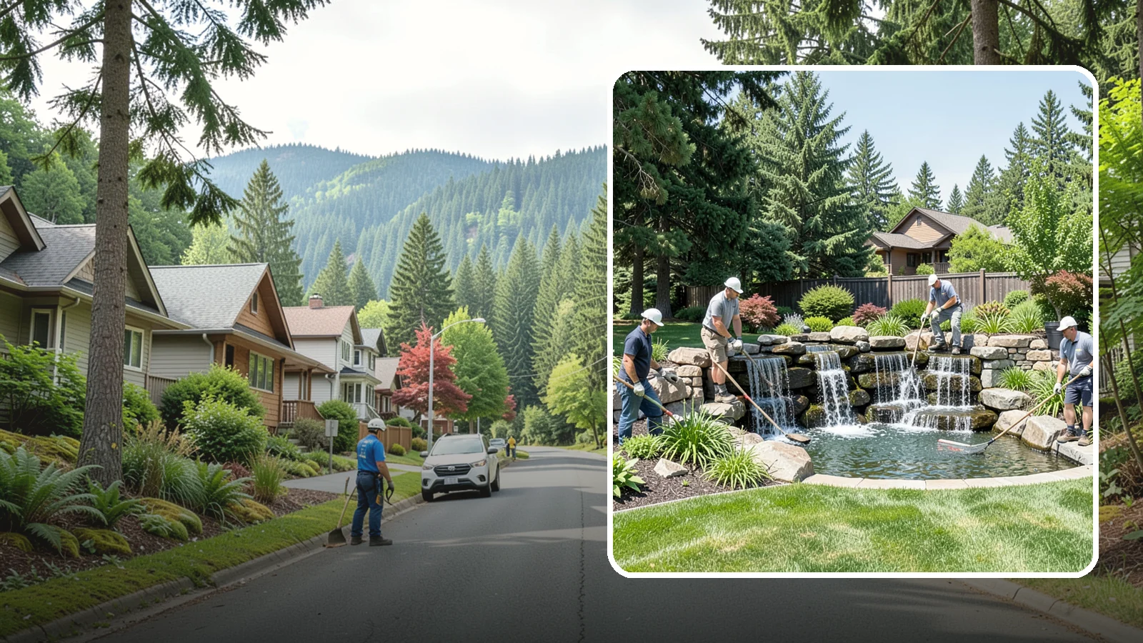 Waterfall Installation in Darrington, Snohomish County, WA - Natural-looking waterfalls that add the sight and sound of cascading water to your landscape.