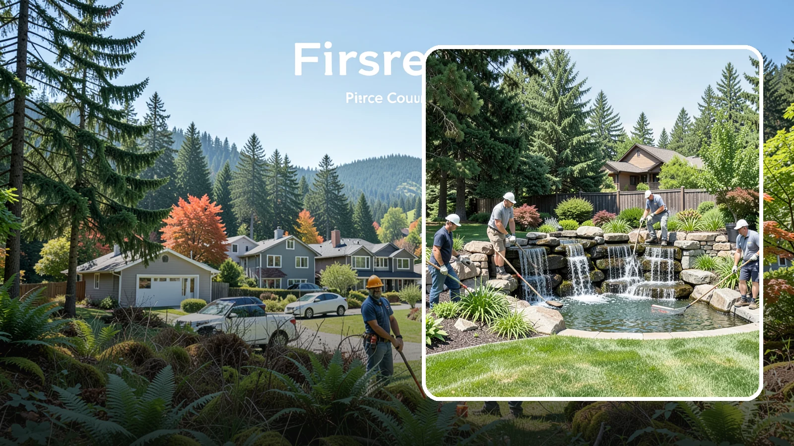 Waterfall Installation in Fircrest, Pierce County, WA - Natural-looking waterfalls that add the sight and sound of cascading water to your landscape.