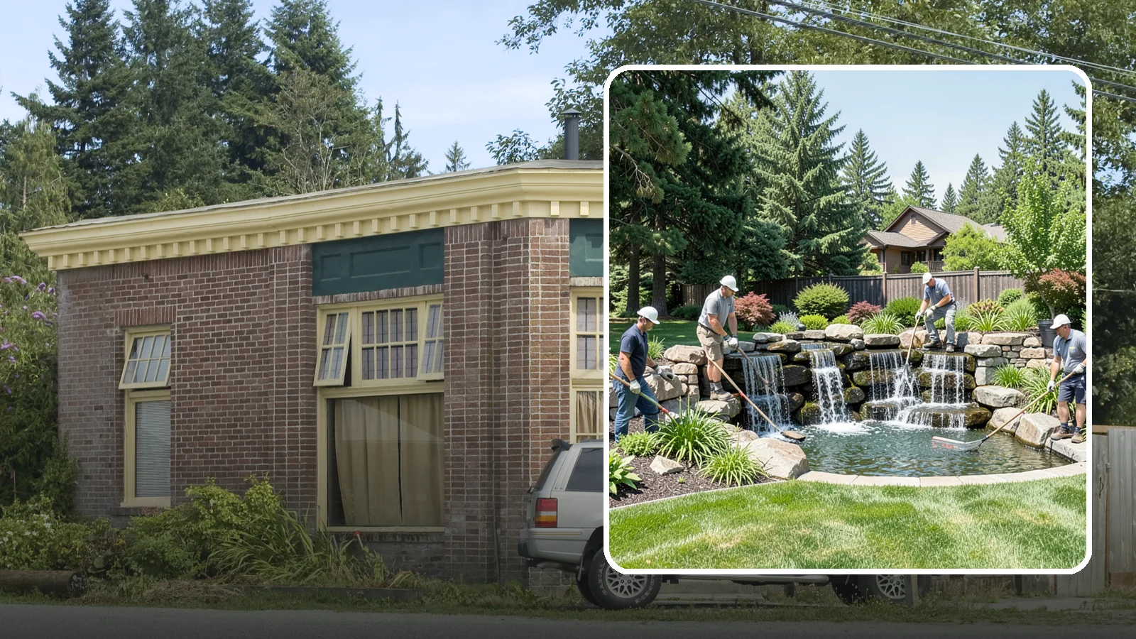 Waterfall Installation in Hamilton, Skagit County, WA - Natural-looking waterfalls that add the sight and sound of cascading water to your landscape.