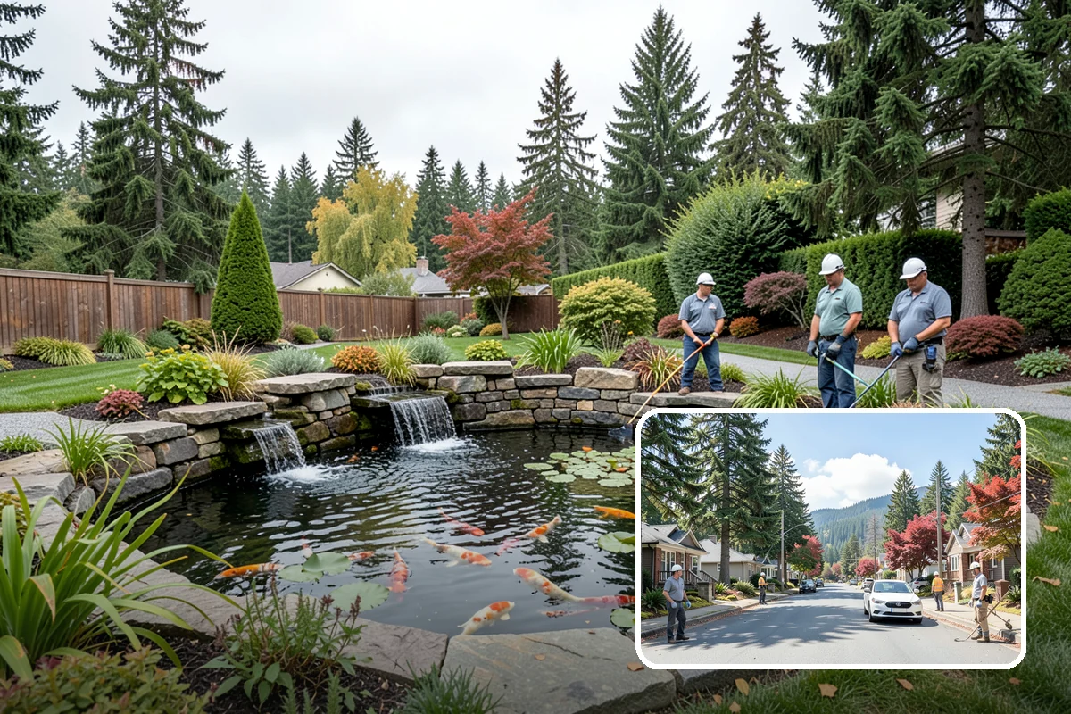 Waterfall Installation in Hunts Point, King County, WA - The sight and sound of cascading water