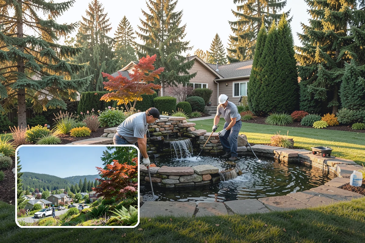 Waterfall Installation in Index, Snohomish County, WA - The sight and sound of cascading water
