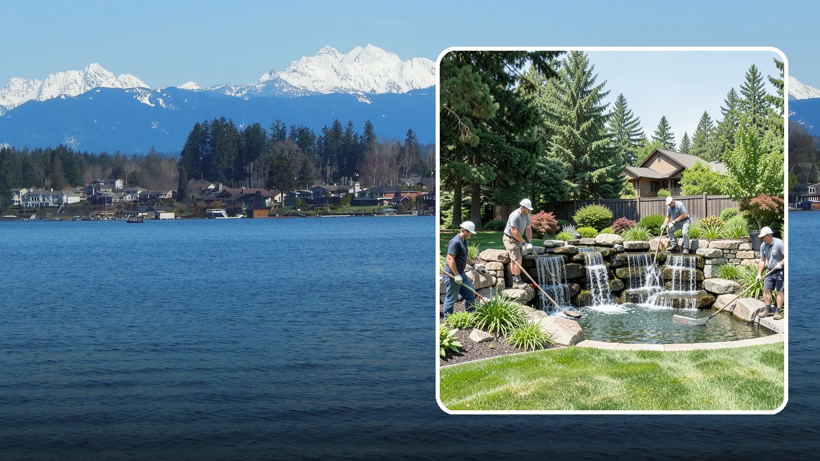 Waterfall Installation in Lake Stevens, Snohomish County, WA - Natural-looking waterfalls that add the sight and sound of cascading water to your landscape.