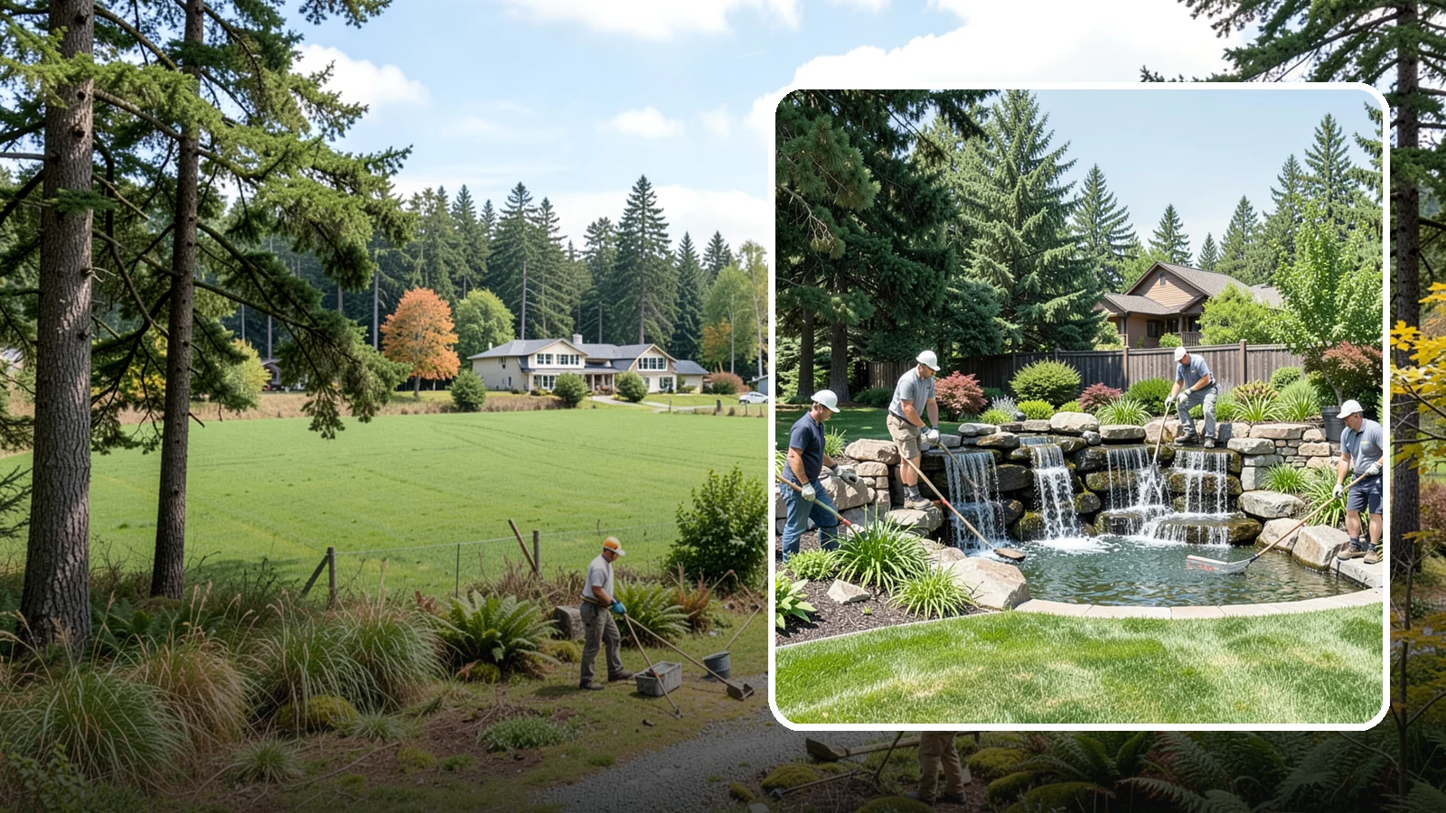 Waterfall Installation in Lyman, Skagit County, WA - Natural-looking waterfalls that add the sight and sound of cascading water to your landscape.