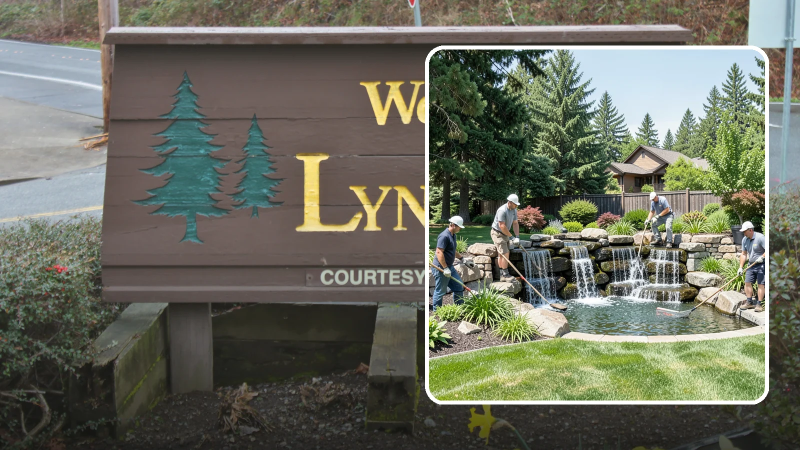 Waterfall Installation in Lynnwood, Snohomish County, WA - Natural-looking waterfalls that add the sight and sound of cascading water to your landscape.