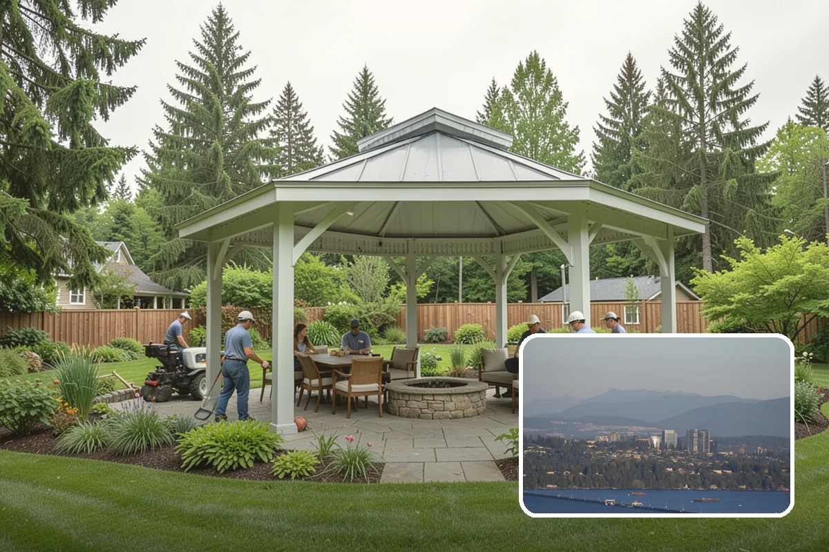 Waterfall Installation in Medina, King County, WA - The sight and sound of cascading water