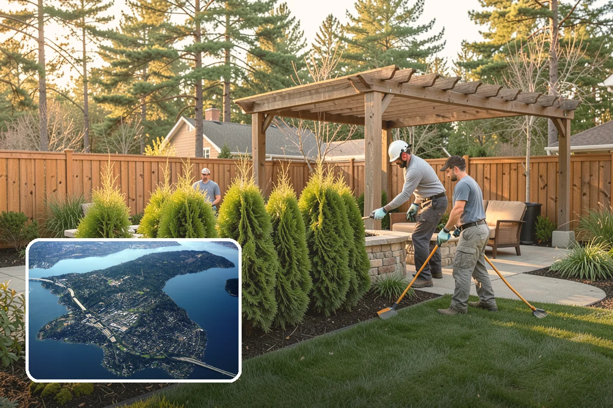 Waterfall Installation in Mercer Island, King County, WA - The sight and sound of cascading water