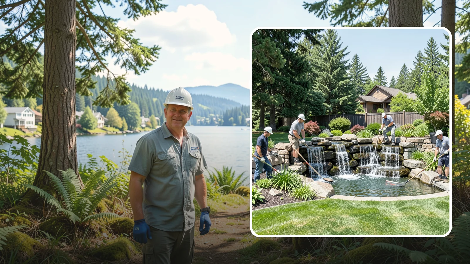 Waterfall Installation in Milton, King County, WA - Natural-looking waterfalls that add the sight and sound of cascading water to your landscape.