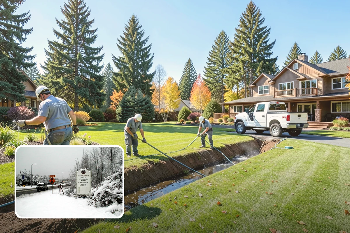 Waterfall Installation in Newcastle, King County, WA - The sight and sound of cascading water