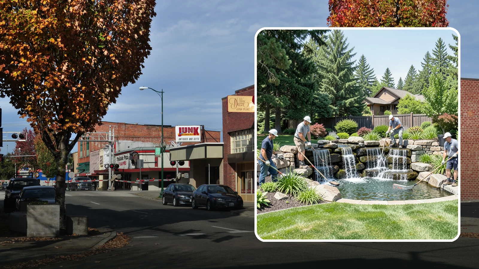 Waterfall Installation in Puyallup, Pierce County, WA - Natural-looking waterfalls that add the sight and sound of cascading water to your landscape.