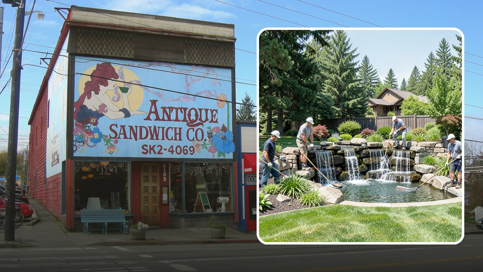 Waterfall Installation in Ruston, Pierce County, WA - Natural-looking waterfalls that add the sight and sound of cascading water to your landscape.