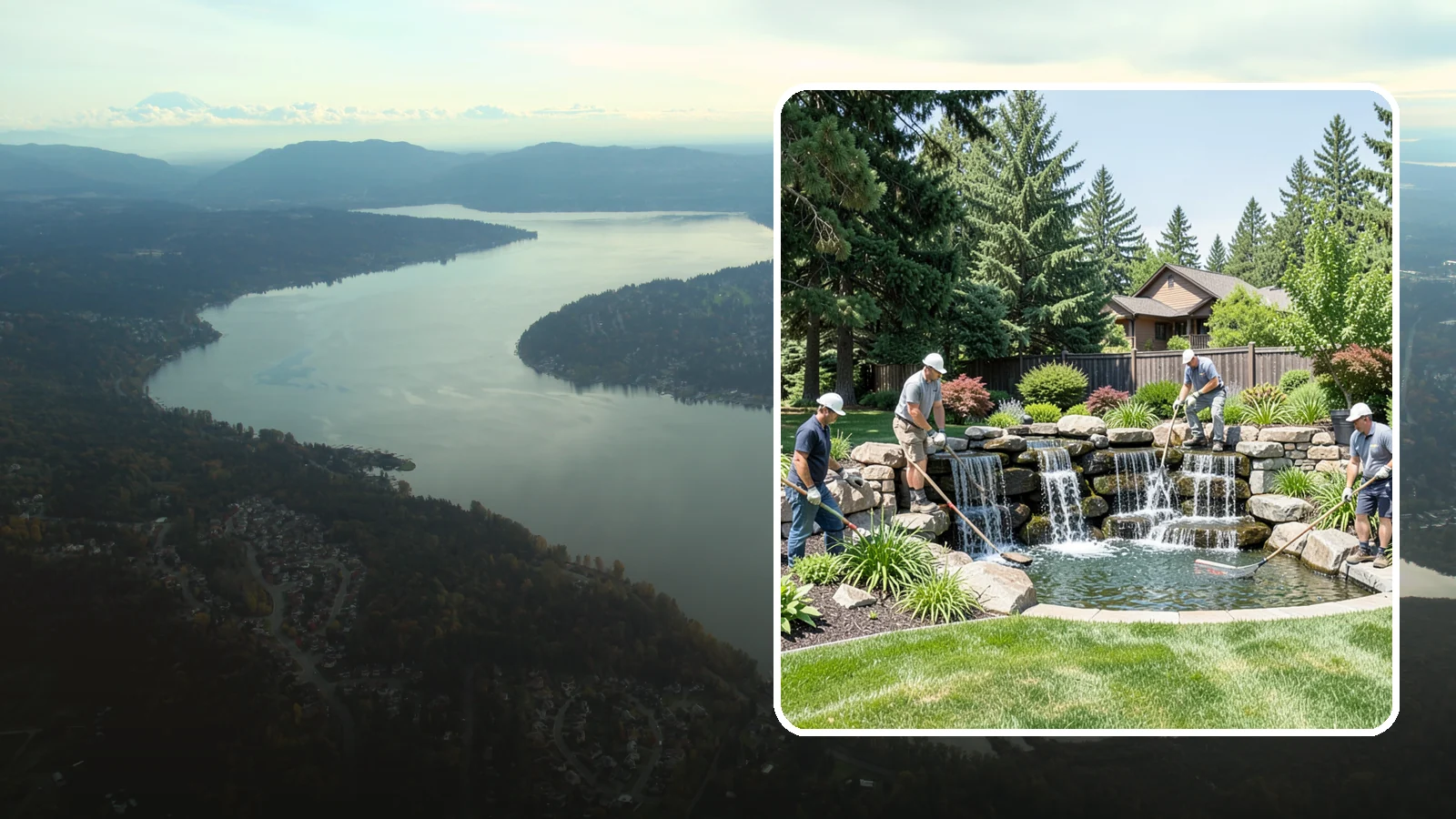Waterfall Installation in Sammamish, King County, WA - Natural-looking waterfalls that add the sight and sound of cascading water to your landscape.