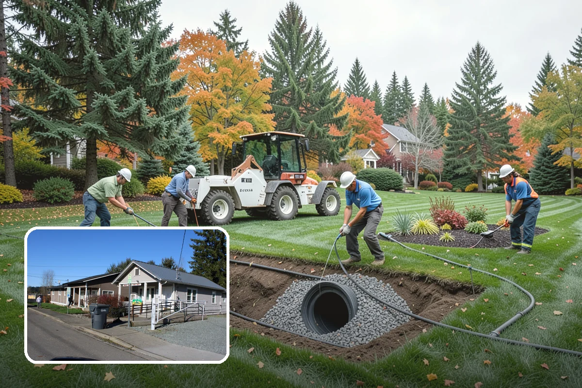 Waterfall Installation in South Prairie, Pierce County, WA - The sight and sound of cascading water