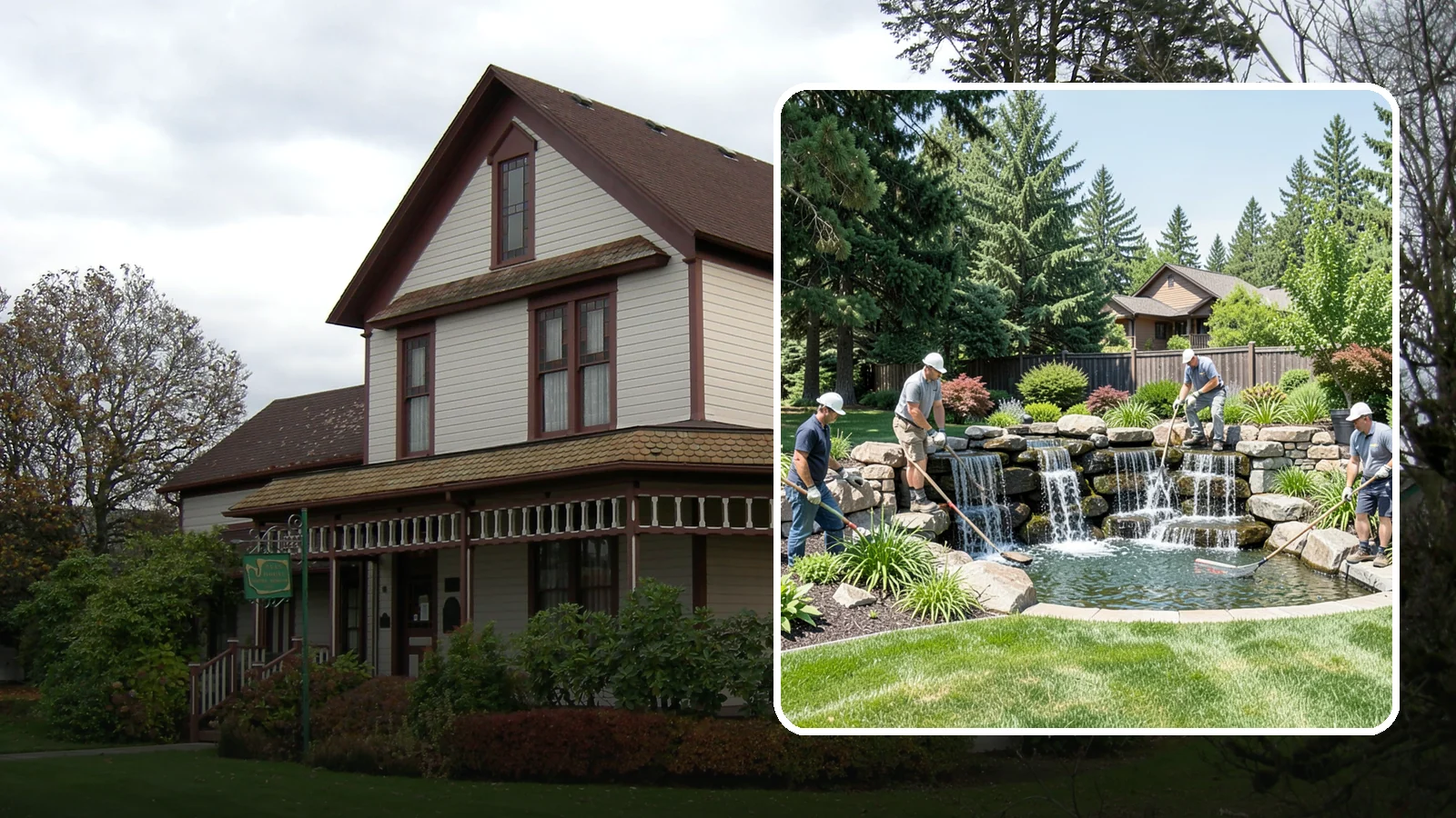Waterfall Installation in Sumner, Pierce County, WA - Natural-looking waterfalls that add the sight and sound of cascading water to your landscape.