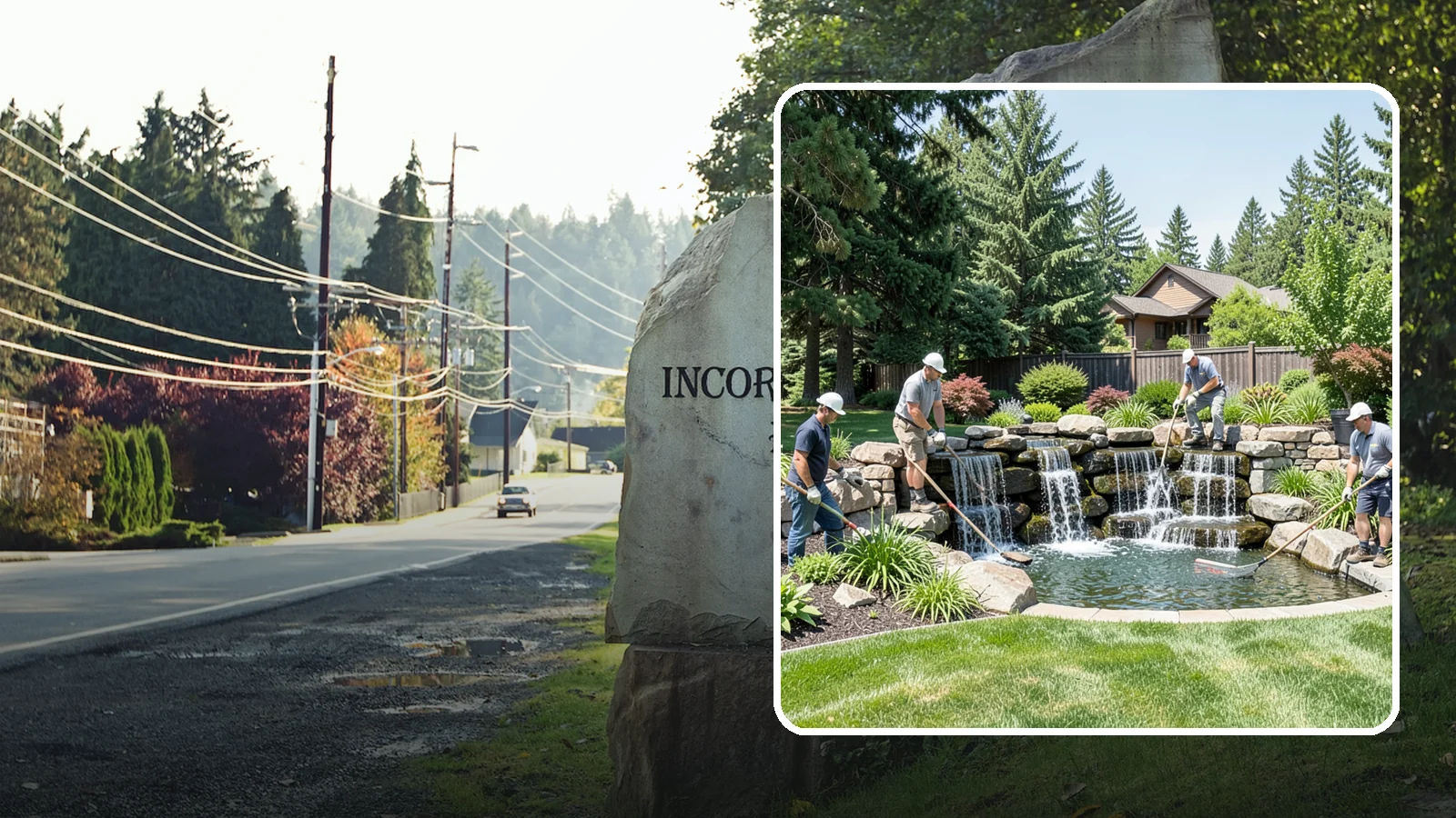 Waterfall Installation in Wilkeson, Pierce County, WA - Natural-looking waterfalls that add the sight and sound of cascading water to your landscape.