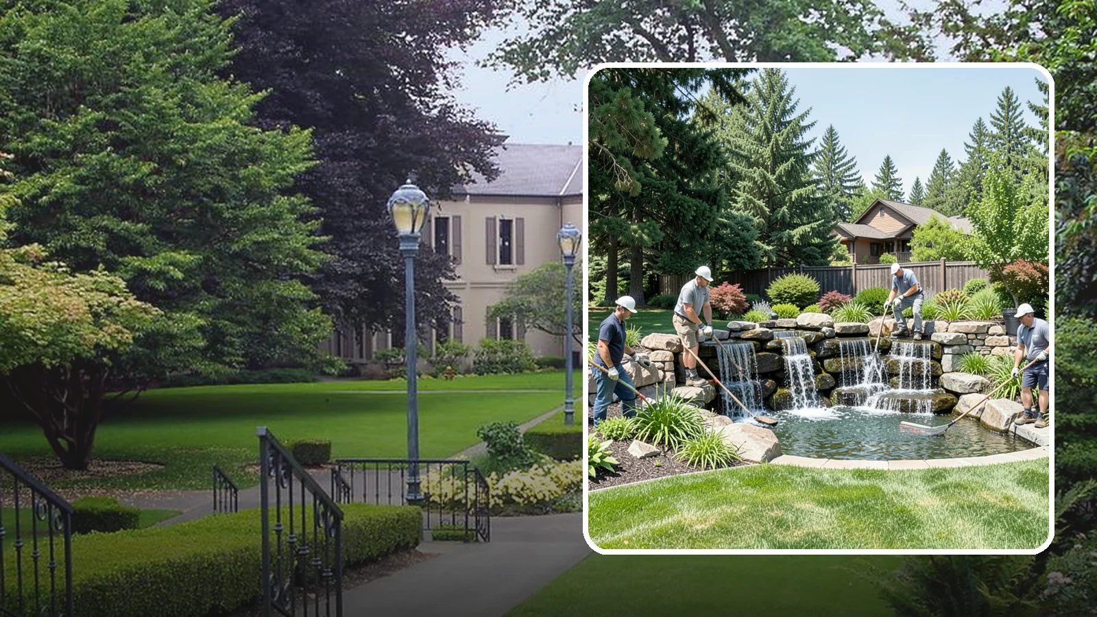 Waterfall Installation in Woodinville, King County, WA - Natural-looking waterfalls that add the sight and sound of cascading water to your landscape.