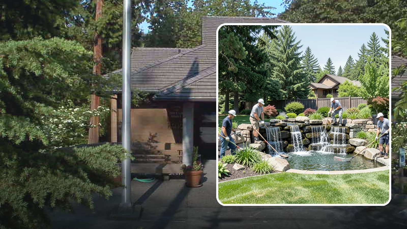 Waterfall Installation in Yarrow Point, King County, WA - Natural-looking waterfalls that add the sight and sound of cascading water to your landscape.