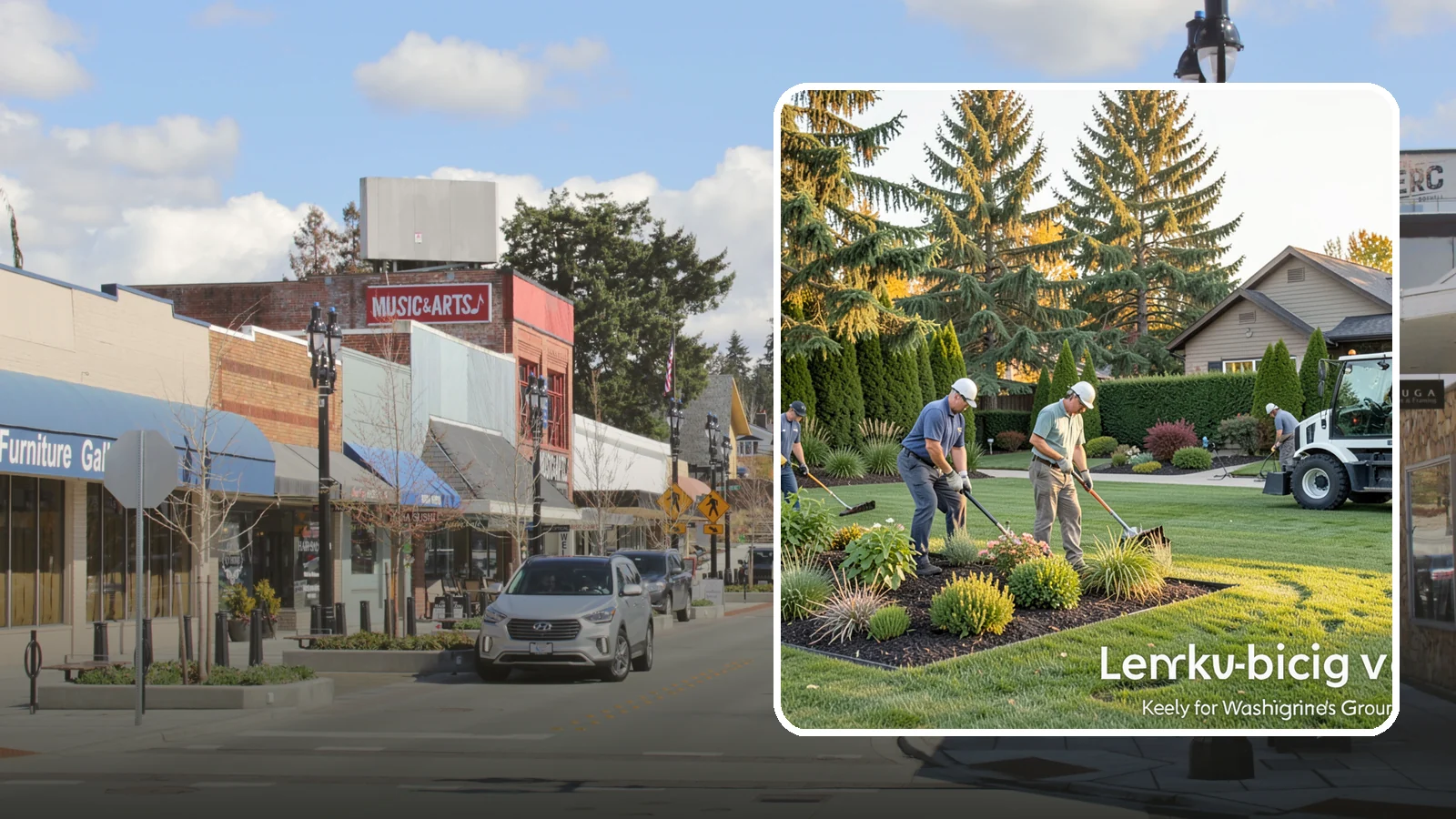 Weekly Landscape Maintenance in Bothell, King County, WA - High-frequency grounds care that keeps busy, high-visibility properties immaculate week after week.